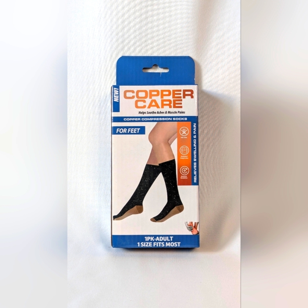 Copper Care compression socks adult OSFM - BNIB!